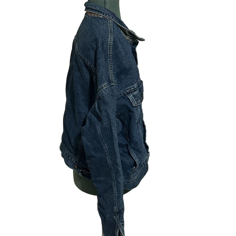 Vintage 1990s Levi’s Denim Trucker Jacket Aztec Southwestern Large - Picture 5 of 12